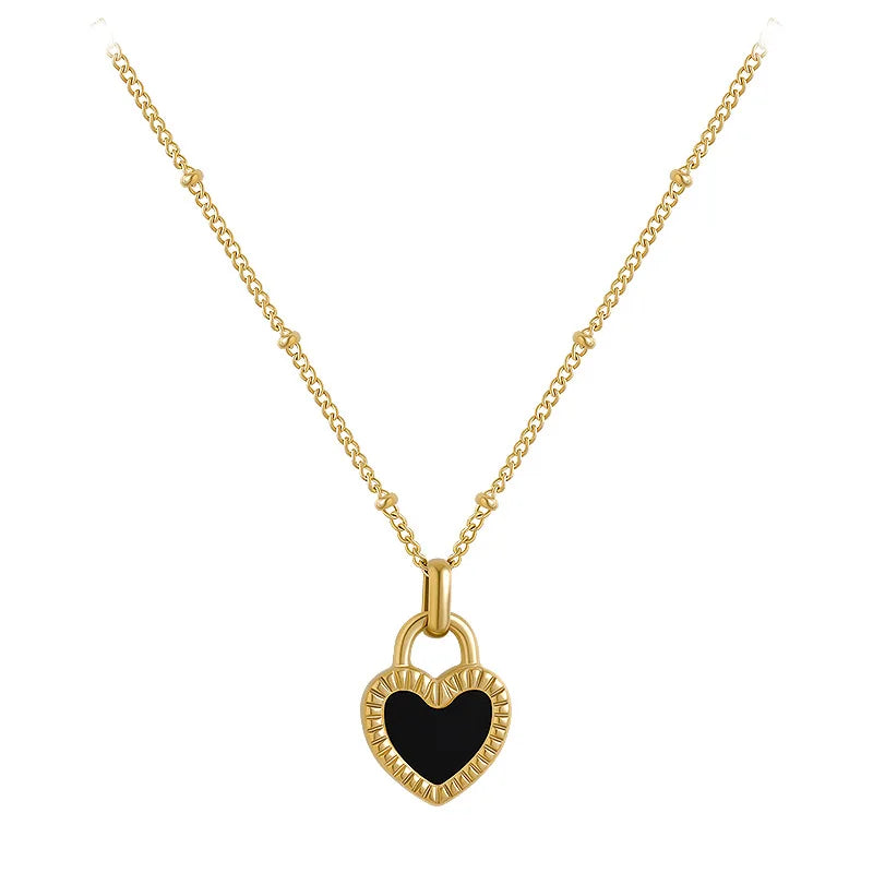 Collar inoxidable colgante con forma de candado